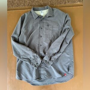 The NorthFace Gray button down shirt. Men’s Large